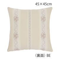 川島織物セルコン モアレストライプ クッションカバー ベージュ LL2713_08BE 1枚（直送品）