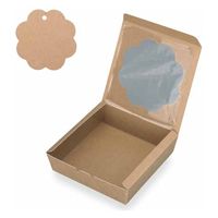 柳井紙工 食品箱 クラフトBOX 46229 クラフトBOX・クラウド 16x16 4525241123531 1セット(100枚入)（直送品）