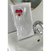 超薄手の白タオル/FOR YOUシールを貼ってます/木綿地付き100匁=約31g 401000-1P-foryou-120（直送品）