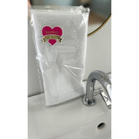 超薄手の白タオル/FOR YOUシールを貼ってます/木綿地付き140匁=約43g 401002-1P-foryou-240（直送品）