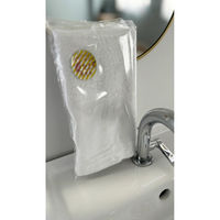 薄手の白タオル/「夏たび」のシールを貼っています/木綿地付き180匁=約56g 401004-1P-natsu-120 1箱(120個入)（直送品）