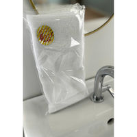 薄手の白タオル/「夏たび」のシールを貼っています/木綿地付き160匁=約50g 401003-1P-natsu-240 1箱(240個入)（直送品）