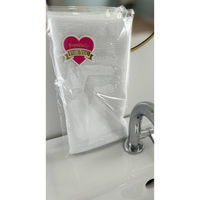 薄手の白タオル/FOR YOUシールを貼ってます/木綿地付き160匁=約50g 401003-1P-foryou-60 1箱(60個入)（直送品）