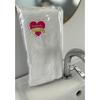 一般的な白タオル/FOR YOUシールを貼ってます/木綿地付き200匁=約62g 401005-1P-foryou-120（直送品）