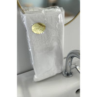 一般的な白タオル/ゴールドのシールを貼っています/木綿地付き200匁=約62g 401005-1P-gold-60 1箱(60個入)（直送品）