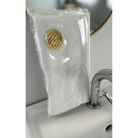 一般的な白タオル/「夏たび」のシールを貼っています/木綿地付き200匁=約62g 401005-1P-natsu-60 1箱(60個入)（直送品）