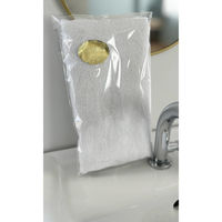 一般的な白タオル/ゴールドのシールを貼っています/総パイル200匁=約62g 401007-1P-gold-240 1箱(240個入)（直送品）