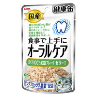 健康缶 オーラルケア まぐろゼリー 国産 40g 48袋 キャットフード 猫用 ウェット パウチ