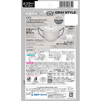 白元アース 快適ガードプロ ふつうサイズ グレースタイル 曇りにくい　使い捨て　バイカラー　プリーツマスク 1袋（5枚入）