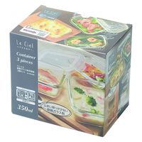 パール金属 保存容器 350ml ルシェル 耐熱保存容器 3個セット 419404 1個（直送品）