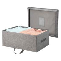 天馬 収納ボックス フタ付き フィッツファブリック 幅51×奥行37×高さ20cm 419826 1個（直送品）