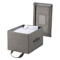 天馬 収納ボックス フタ付き フィッツファブリック ハーフ 幅25.5×奥行37×高さ20cm 419827 1個（直送品）