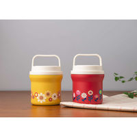 天馬 スープジャー 350ml 持ち運びやすいフードジャー 保温 保冷 イエロー 422589 1個（直送品）