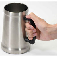 パール金属 ビアジョッキ 1L 真空断熱 保温 保冷 ステンレス 454864 1個（直送品）