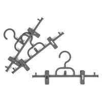 サワフジ ハンガー ボトムハンガー連結式 3本組 ロックグレー 463322 1個（直送品）