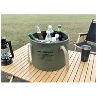 菊屋(KK) ラウンドバケット20L カーキ 4582451307038 1個（直送品）