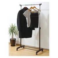 菊屋(KK) パイプハンガーシングル ブラック 4965736100201 1個（直送品）