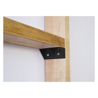 平安伸銅工業 シェルフサポート マットブラック 4977612920865 1個（直送品）