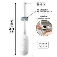 びっくりフレッシュ びっくりステンボトル洗い スミまで洗いやすい ガード付き 洗剤いらず ホワイト 日本製 1個 サンコー