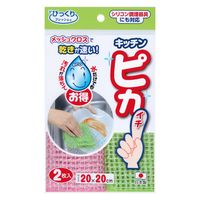 びっくりフレッシュ キッチンピカイチ 食器洗い メッシュクロス 20×20cm ピンク グリーン 日本製 1セット（1パック（2枚入）×5）サンコー