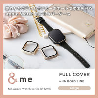 アップルウォッチ カバー Series10[42mm] フルカバー グレージュ AW-24BFCGJGB エレコム 1個（直送品）