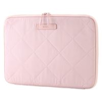 パソコンケース 14インチ クロスステッチ キルティング 衝撃吸収 マカロンピンク BM-IBQTX14PN エレコム 1個