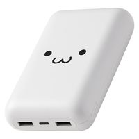 モバイルバッテリー 20000mAh 大容量 最大15W しろちゃん(ホワイト×ブラック) EC-C39WF エレコム 1個（直送品）