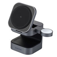 マグネットQi2規格対応ワイヤレス充電器 3in1 Apple正規認証 スタンド型 ブラック エレコム EC-MS09BK 1個（直送品）