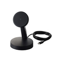 ワイヤレス充電器 Qi認証 Qi2対応 マグネット式 充電スタンド ブラック EC-MS10BK エレコム 1個（直送品）