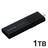 SSD 外付け 1TB スライド式 USB-C/A両対応 ブラック ESD-EWB1000GBKR エレコム 1個