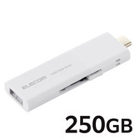 SSD 外付け 250GB スライド式 USB-C/A両対応 ホワイト ESD-EWB0250GWHR エレコム 1個