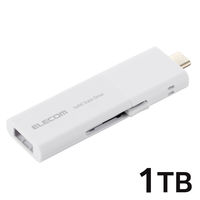 SSD 外付け 1TB スライド式 USB-C/A両対応 ホワイト ESD-EWB1000GWHR エレコム 1個