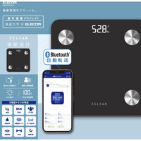 体重計 体組成計 ヘルスメーター Bluetooth スマホ連動 ブラック HCS-BTFS01BK エレコム 1個（直送品）
