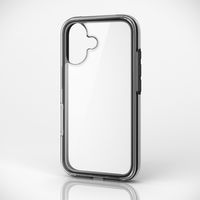 iPhone16 ケース ハイブリッド 衝撃吸収 軽量 ブラック×クリア PM-A24AHVAIR2BK エレコム 1個（直送品）