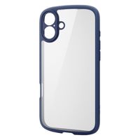 iPhone 16 Plus ケース ハイブリッド 衝撃吸収 軽量 ネイビー PM-A24BTSLFCKNV エレコム 1個（直送品）