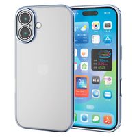 iPhone16 Plus ケース ソフト カメラレンズ保護 メタリックペールブルー PM-A24BUCTMKBU エレコム 1個（直送品）