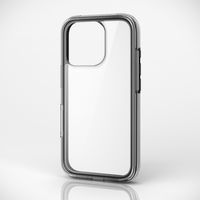 iPhone16 Pro ケース ハイブリッド 衝撃吸収 軽量 ブラック×クリア PM-A24CHVAIR2BK エレコム 1個（直送品）