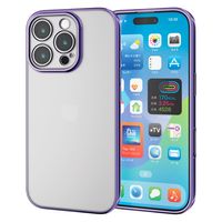 iPhone16 Pro ケース ソフト カメラレンズ保護 メタリックヴァイオレット PM-A24CUCTMKPU エレコム 1個（直送品）