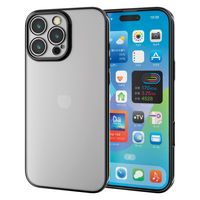 iPhone16 Pro Max ソフトケース カメラレンズ保護 メタリックブラック PM-A24DUCTMKBK エレコム 1個（直送品）