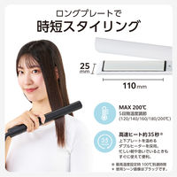 ストレート ヘアアイロン 15mm ロングプレート マイナスイオン ダブルヒーター ホワイト TS360A-W テスコム 1個（直送品）