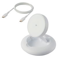 ワイヤレス充電器 Qi認証 Qi2対応 15W / 7.5W / 5W マグネット式 ホワイト W-MA08WH エレコム 1個（直送品）