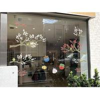 【外貼り用】 まどか  ウィンドウ用デコレーションシール 【VP】季節の花シリーズ2月 DAS003_2 1枚（直送品）