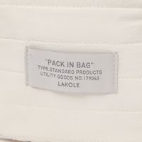 キルティングスクエアポーチ(S) ホワイト LAKOLE/ラコレ