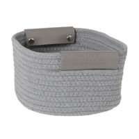 ロープ&フェイクレザーバスケット(M) グレー LAKOLE/ラコレ