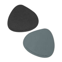 フェイクレザーコースター ペブル4点セット ブラック×グリーン LAKOLE/ラコレ