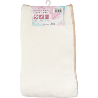 マイクロファイバーシェリーカラー　フェイスタオル　アイボリー FO490713　1セット（2枚）