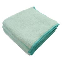 マイクロファイバーシェリーカラー　ウォッシュタオル　グリーン WO490704　1セット15枚（3枚×5）