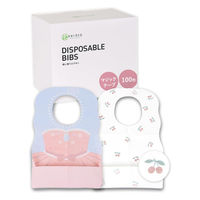 kerata/ケラッタ 使い捨てお食事エプロン 50枚×2柄（ドレス＆チェリー）個別包装 防水 1セット（1箱（100枚入）×2）