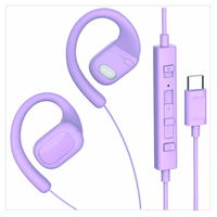 音光 オープンイヤー型USBTypeーC接続　有線イヤホン（DAC搭載）パープル ACRーACX1 PU 1個