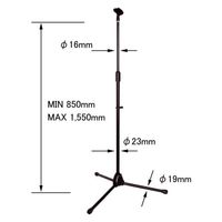 キョーリツコーポレーション ストレートマイクスタンド MCS-4400/BK 1台（直送品）